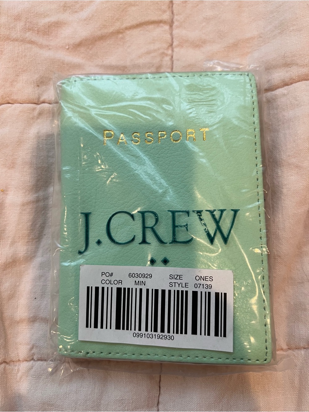NWT JCrew Mint Passport Holder